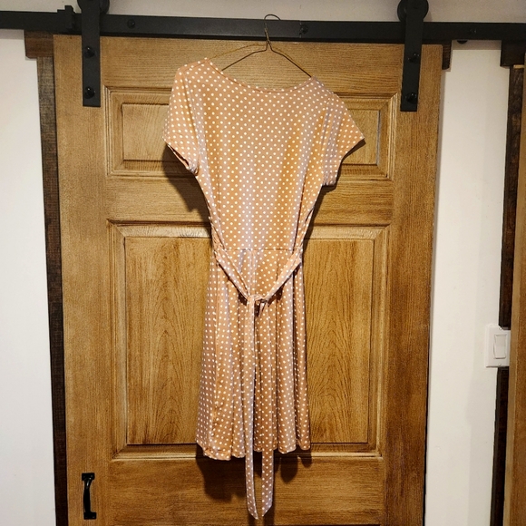 Rebel Sugar Brown Polka Dot Dress - Picture 3 of 3